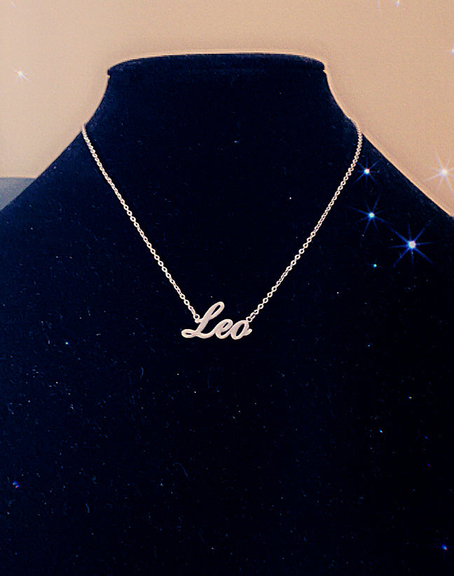 LEO "Script" NECKLACE