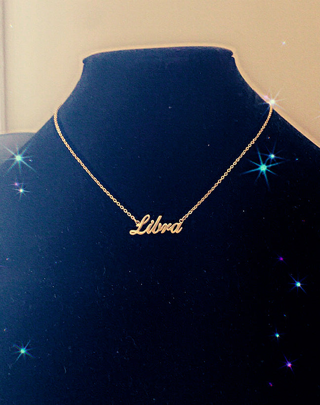 LIBRA "Script" NECKLACE