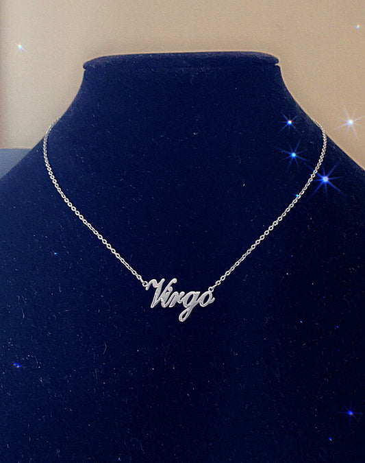 VIRGO "Script" NECKLACE